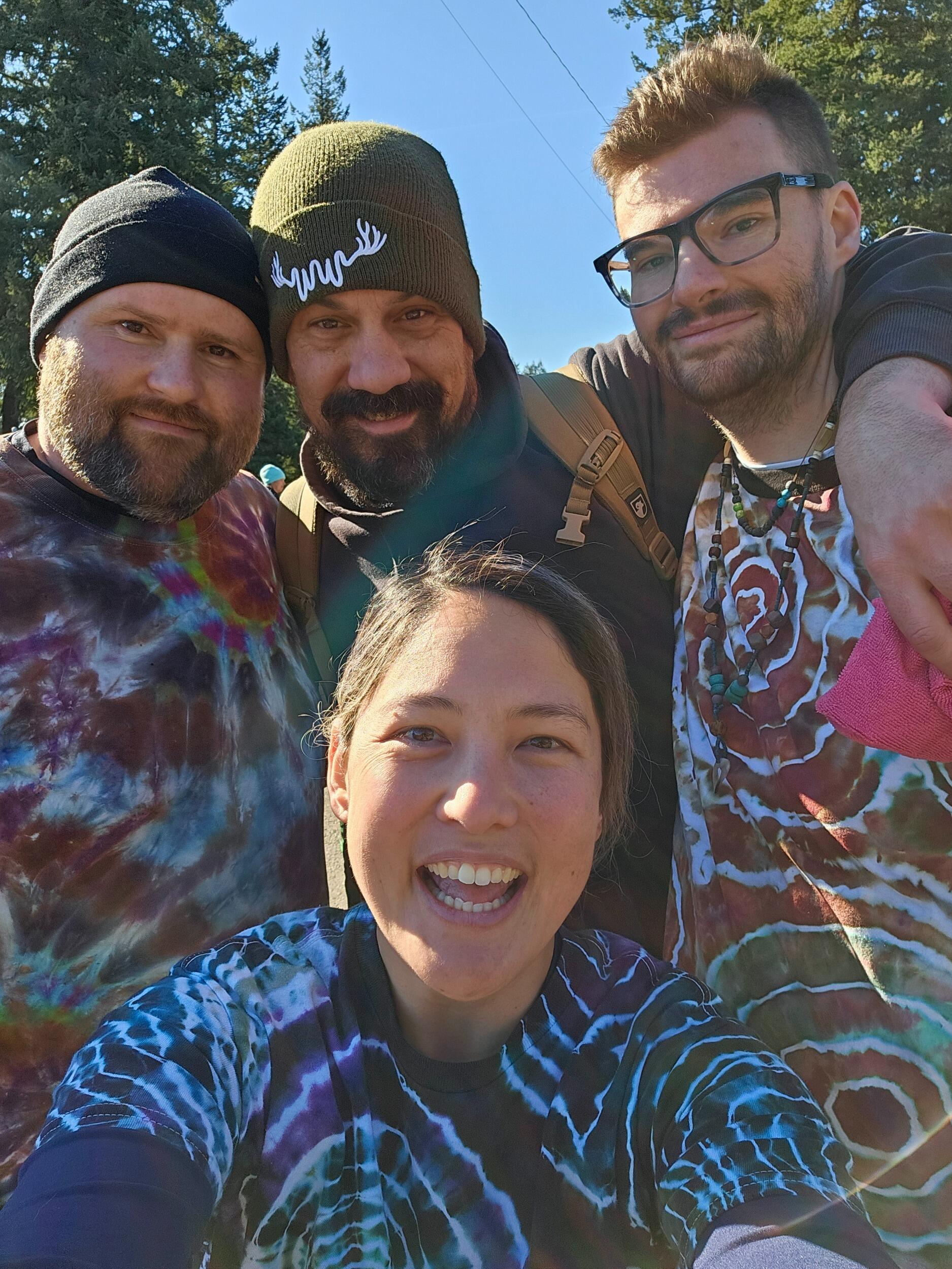 Every fall/winter, Martin and Ashley play team disc golf with a motley crew of tie-dyed pals called Hyzer Sandwich. In 2023-24, even with Martin still recovering from his surgery and undergoing chemo/radiation, they take down the league championship.