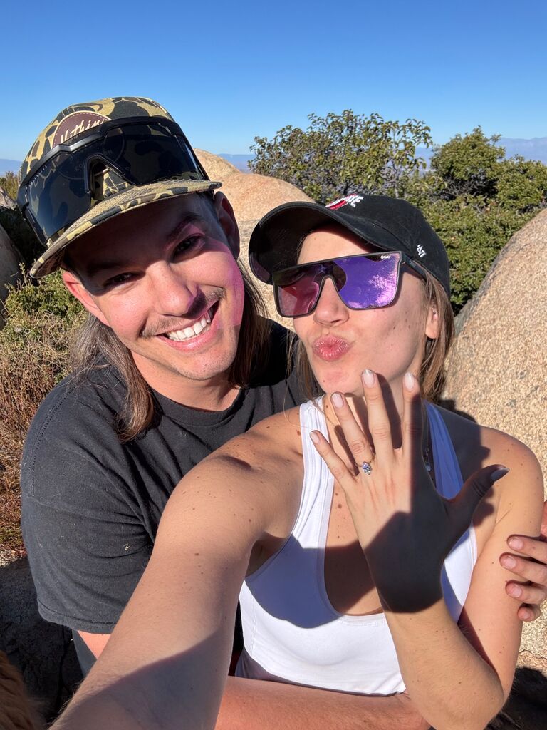 A 6 1/2 hour uphill hike with no water? Some call that a near death experience, Connor calls it a proposal! She
said YES 💍 