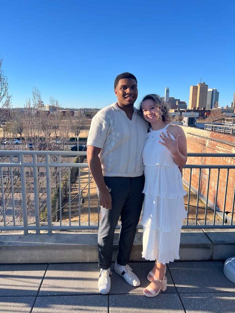 The day he popped the question!