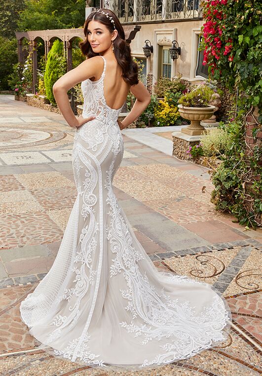 chinese dress ladies Casablanca Bridal 2359 Clara Size 10 Wedding Dress Mermaid Bridal Crystal Bodice V Neck