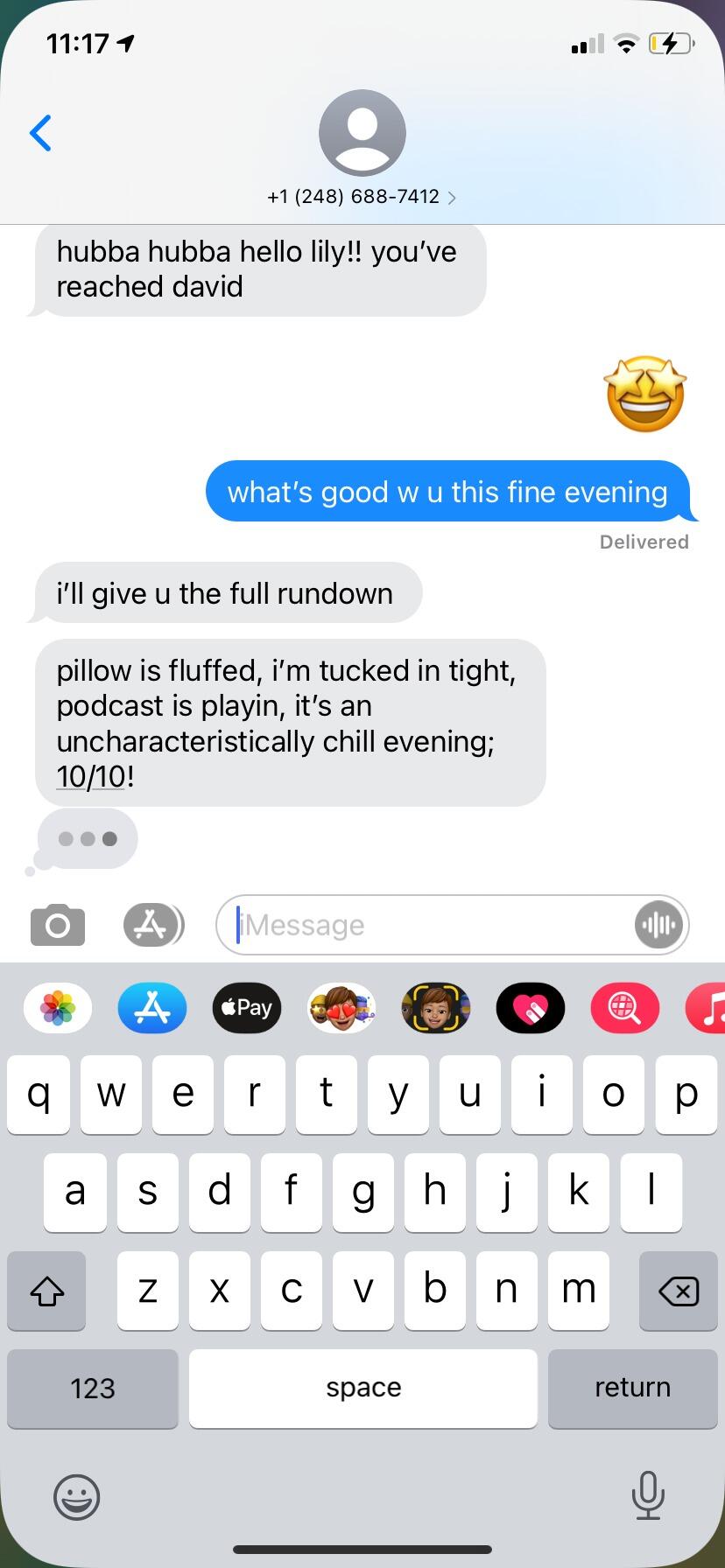 ...to send such charming and cute introductory texts as this