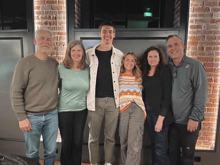 After the proposal, Zach surprised Enya with our parent's meeting us at the Charmant to celebrate! 