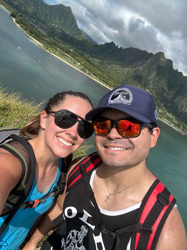 One more time up Chinaman's Hat. Kualoa Ranch is at the base of the jagged peaks you see in the background.