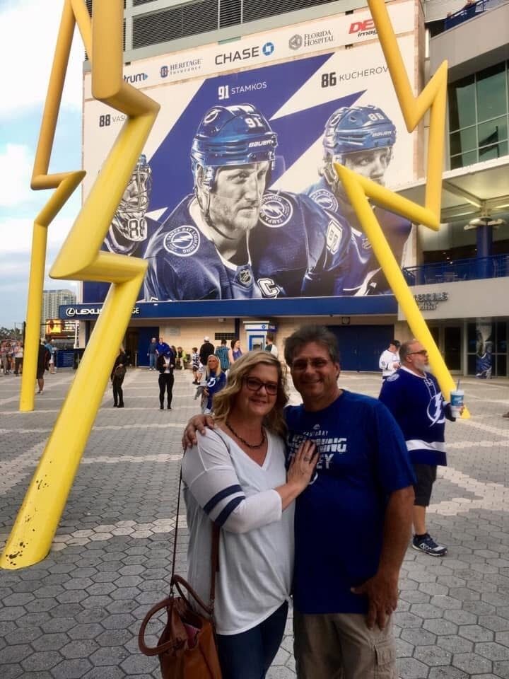 Tampa Bay Lightning game at Amalie Arena, Tampa, FL.