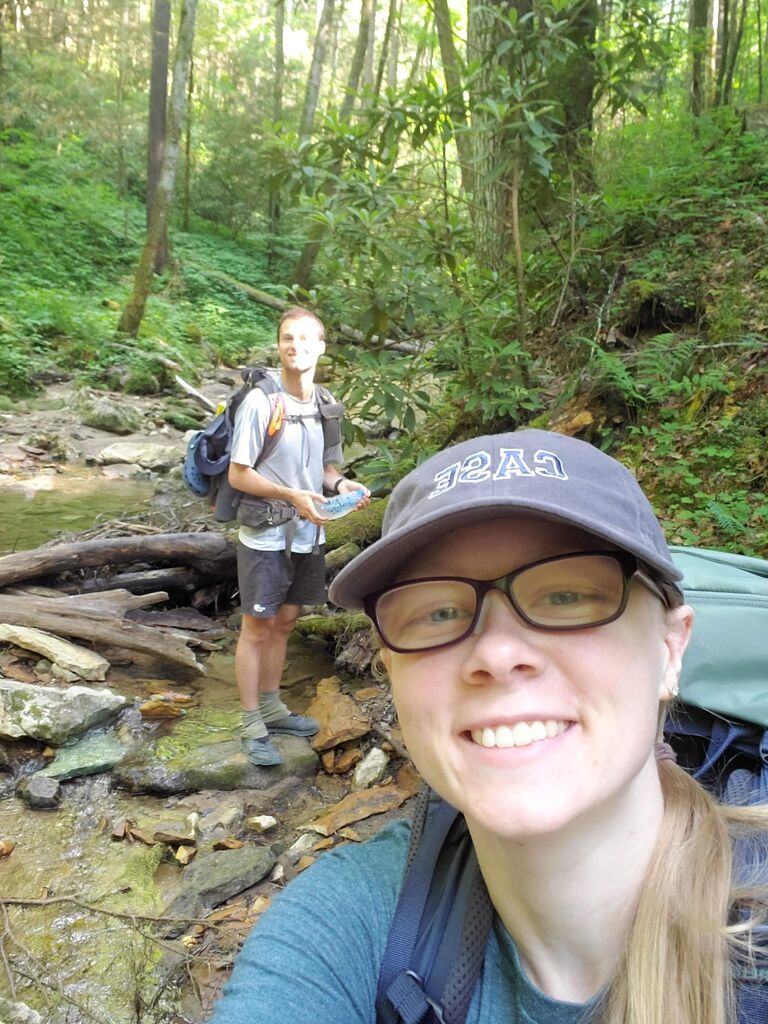 Red River Gorge Kentucky...First time backpacking together. Sara finally understands the meaning of trail legs when it comes to hiking with Bob.