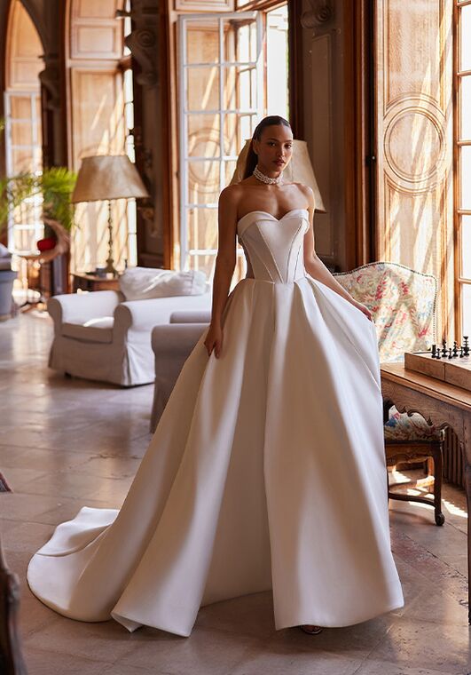timeless silk wedding dress Ball Gown Wedding Dresses