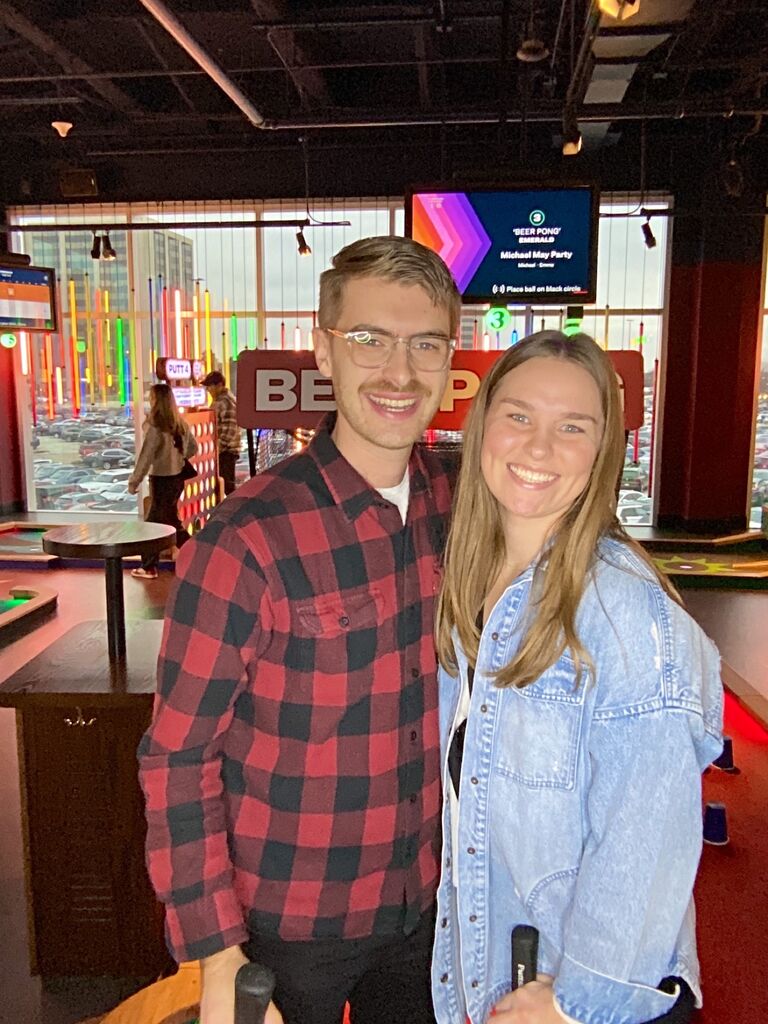 Date #2 at Puttshack where Mike learned how competitive Emma is!