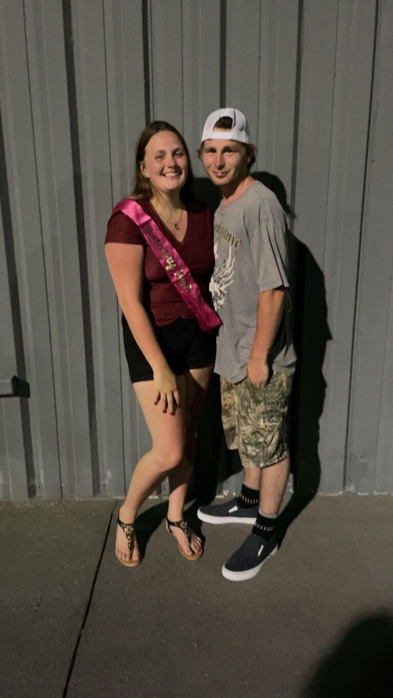 The day we got engaged, got engaged at the Wisconsin River in the Dells on a tubing trip