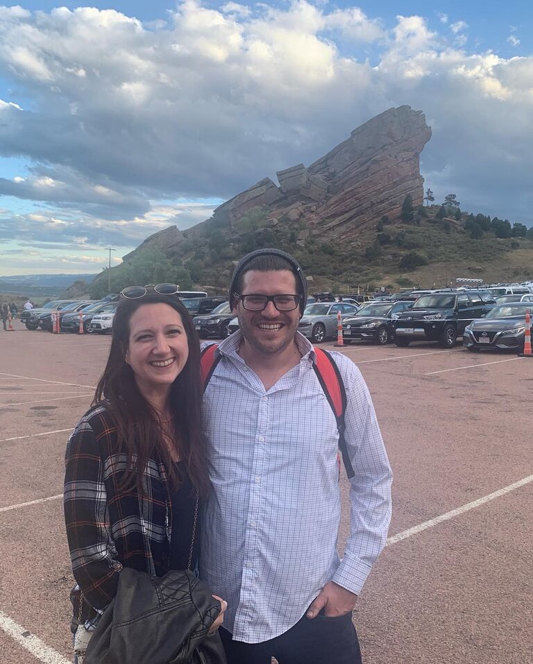 Dave surprises Meaghan with tickets to see her favorite band, The Head and the Heart (THATH), for her birthday at Red Rocks! THATH are a very special band to the couple, and they will even be dancing to one of their songs for their first dance.