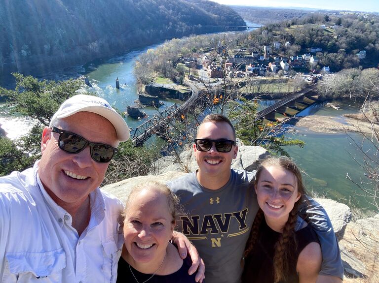 Hiking off the Thanksgiving meal with Connor's parents at Harpers Ferry.