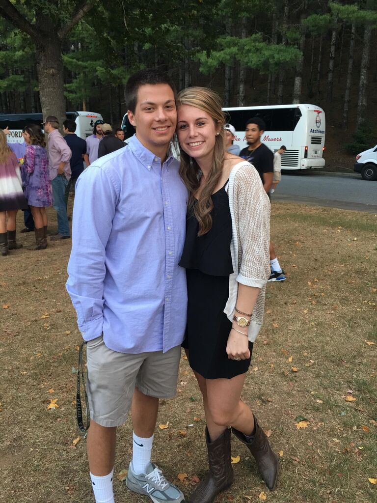 Robbie & Rachel when they were friends at Catamount game day.