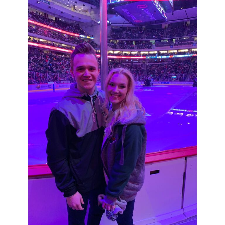 Kellie's very first Minnesota Wild game!