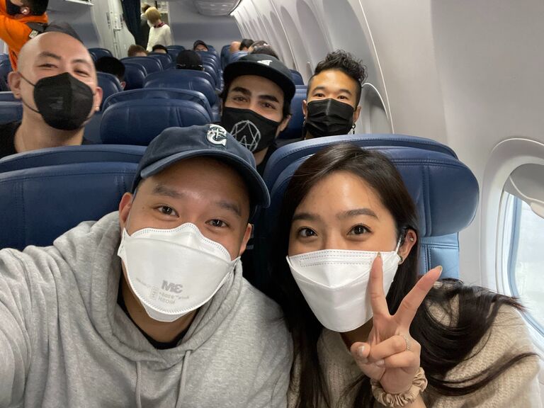We took our first flight together...