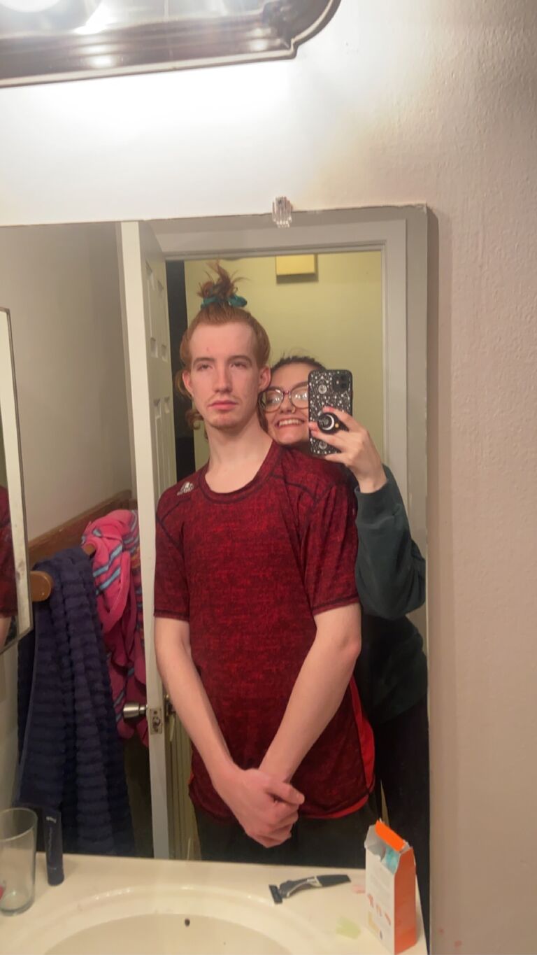 When his hair finally got long enough to do silly things with