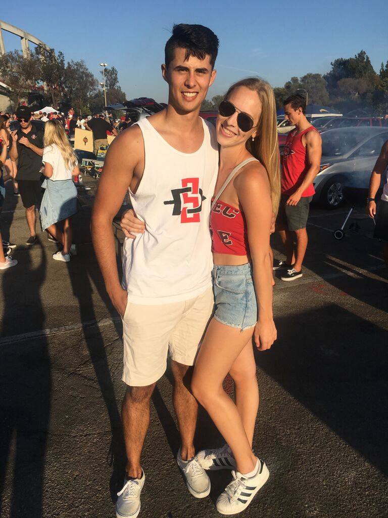 Nicki and Alfonso at SDSU Football game