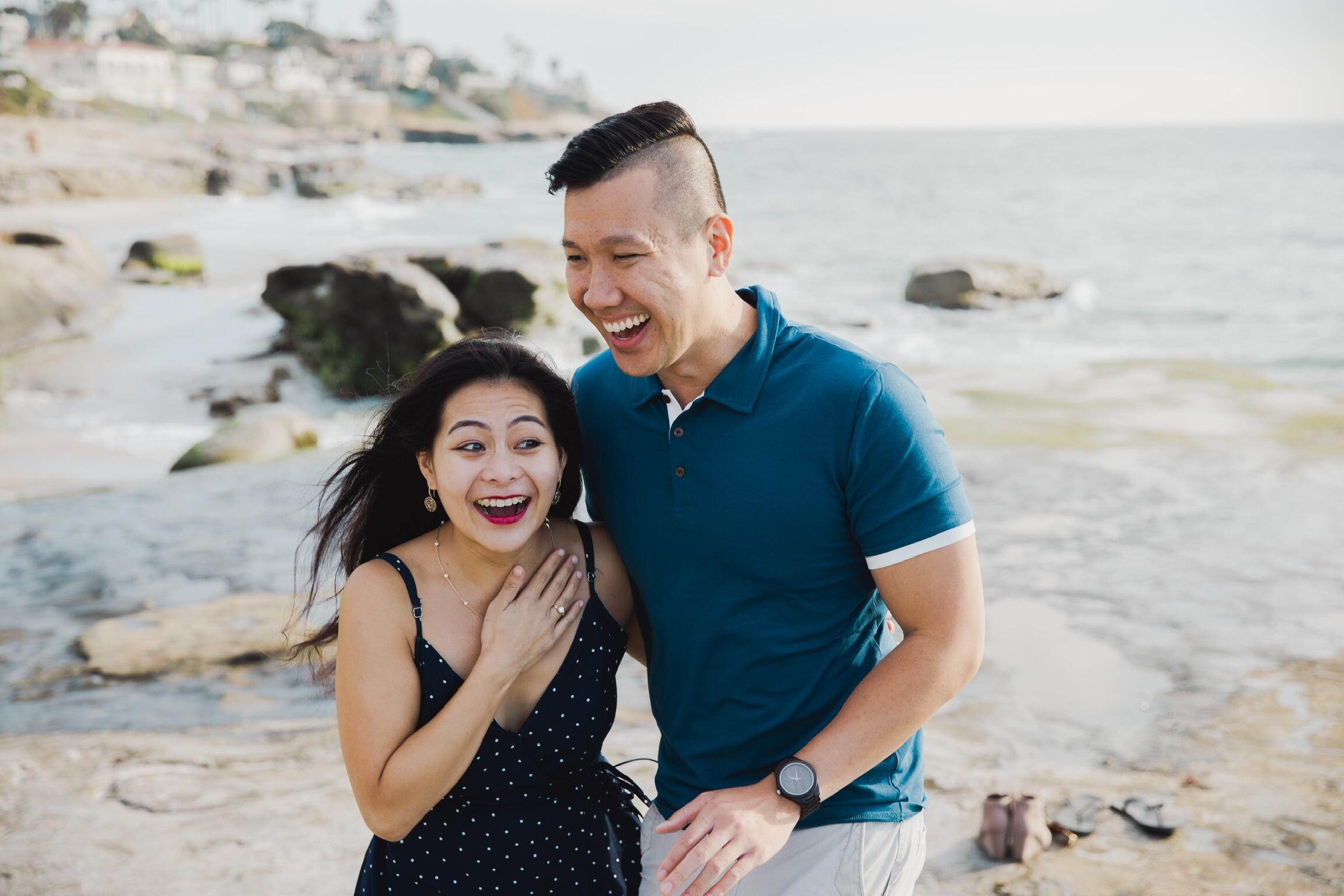 Even with Deanna living across the street, Eric managed to  purchase a beautiful surprise ring, plan this proposal, ask for her parent’s blessing, and gather all their friends without any suspicion from Deanna. 