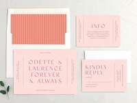 Affordable wedding invitation suite from The Knot Invitations Forever & Always wording