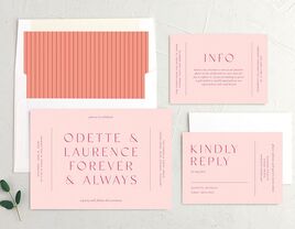 Affordable wedding invitation suite from The Knot Invitations Forever & Always wording
