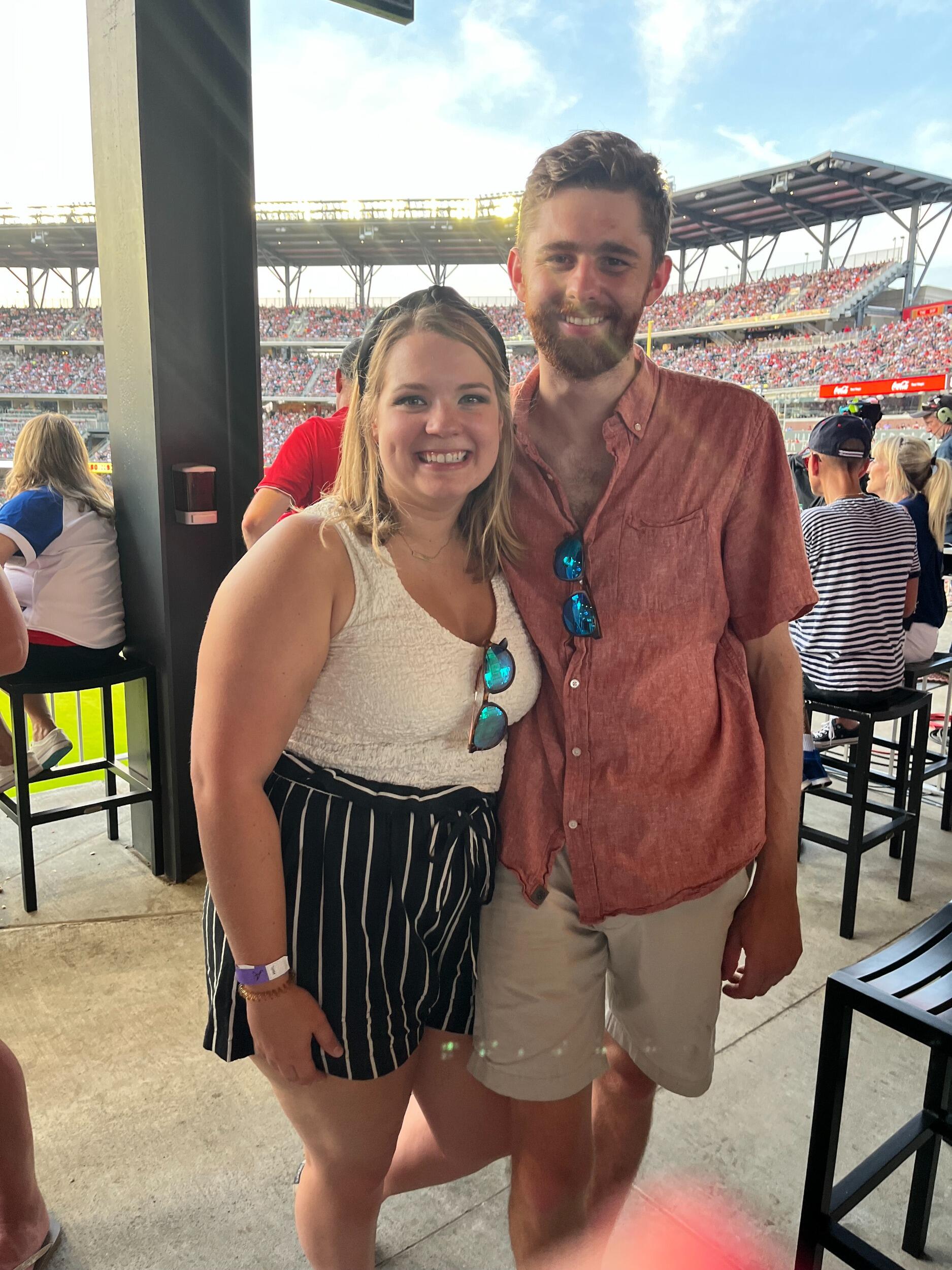 Taylor drags Alex to a Braves game in Atlanta, one of many failed attempts to convince him to move to Atlanta. 