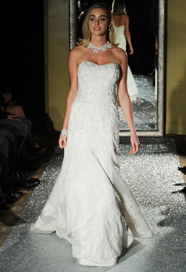 Oleg Cassini Wedding Dresses 2015 Showcases Detailed Floral Appliques For Fall 