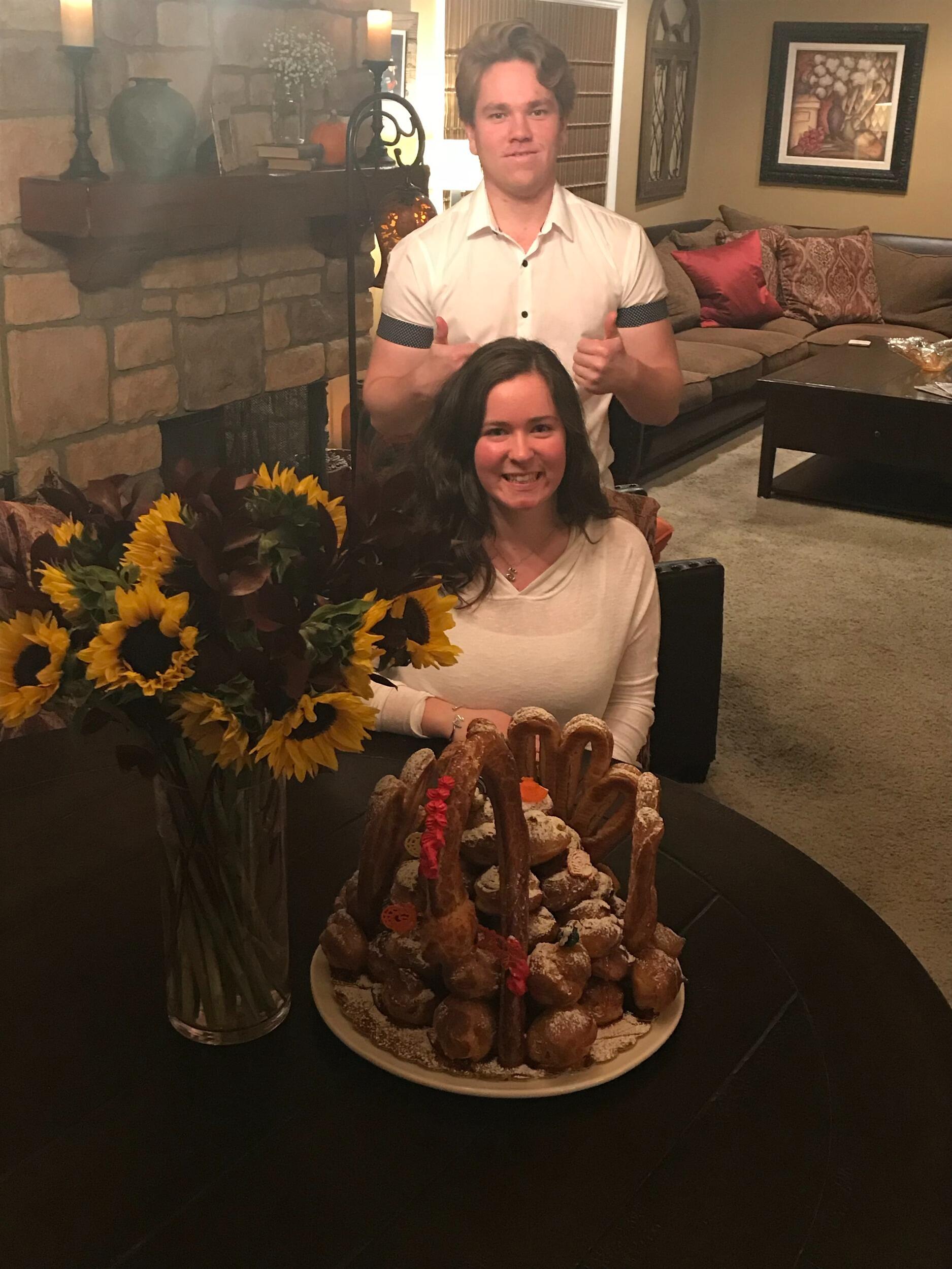 Celebrating Thanksgiving together in 2017.