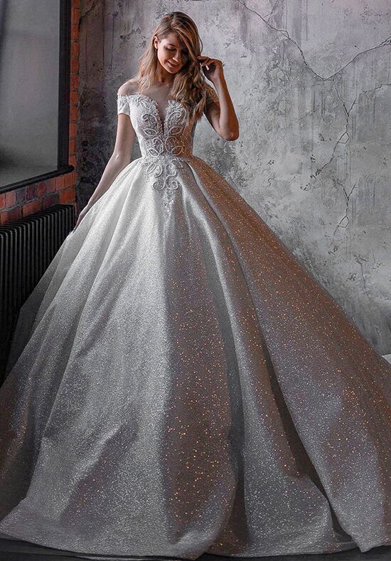 Royal Lace Off-The-Shoulder Sparkly Wedding Dress Meryem – Olivia