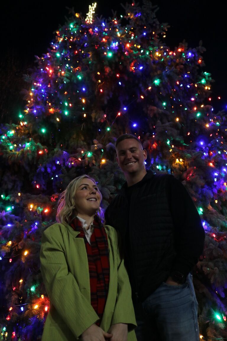 Christmas-time back at the Winchester Mall! This would be our sixth Christmas together. 