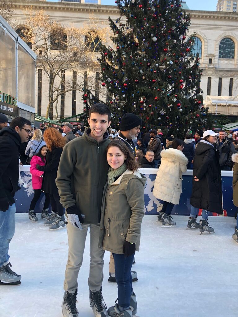 Ice skating at Bryant Park