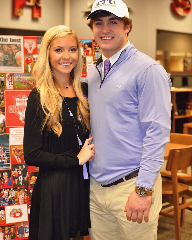 Matt's football scholarship signing