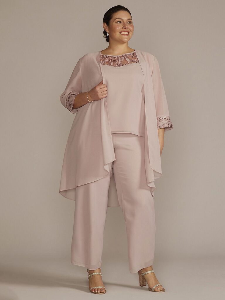3-Piece Lace Gala Pant Suit  Plus size fashion for women, Plus
