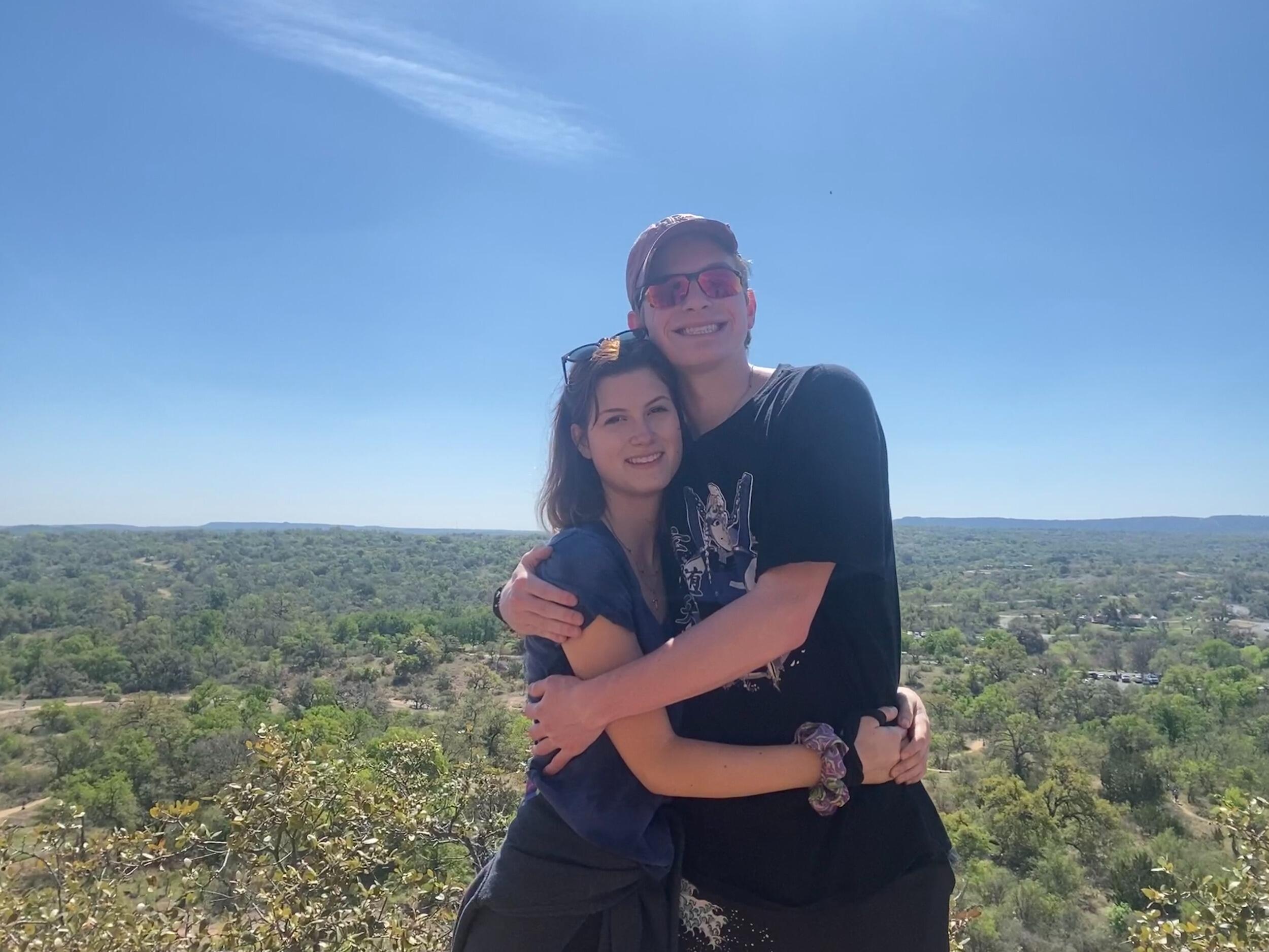 Our first RV trip to Fredericksburg with Tanner's family, and the first of many hikes.