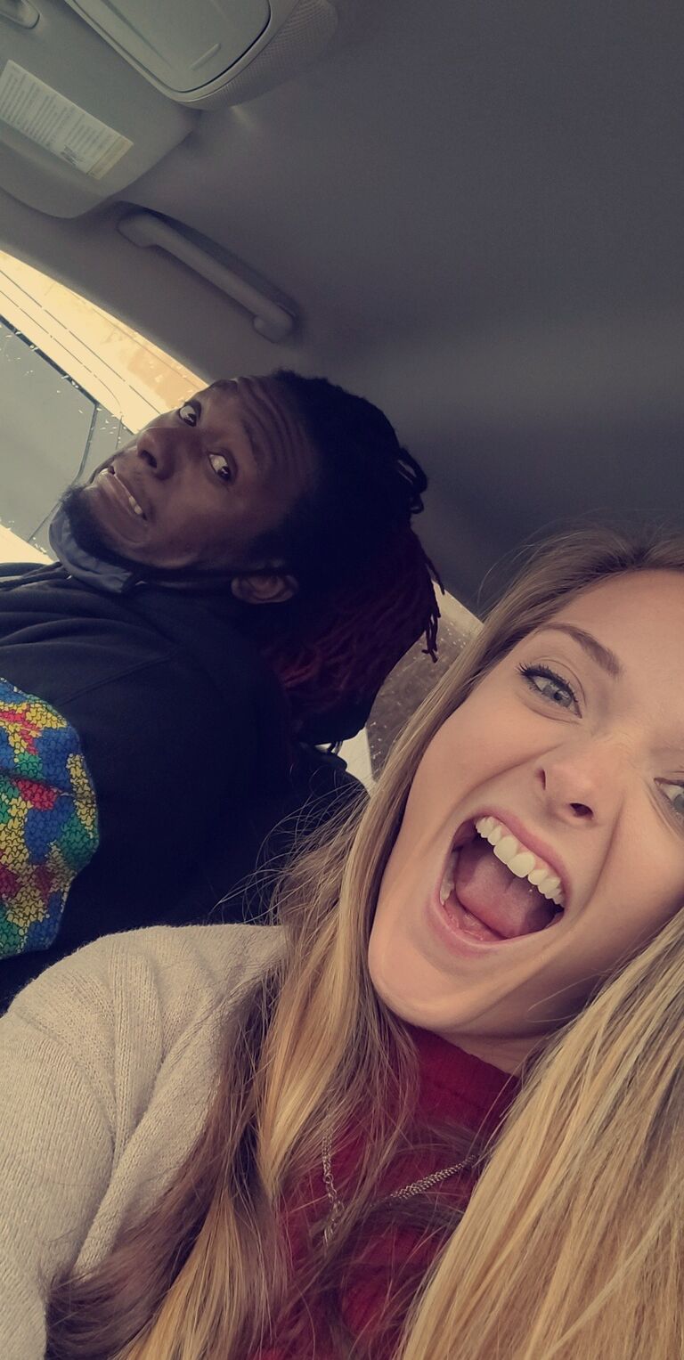 Blasting music in the car and laughing together is something we enjoy. 
