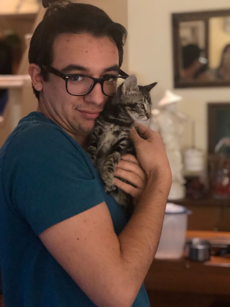 Jason adopts his soul-cat Zelda
She picked him!
