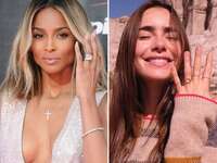 Ciara's engagement ring; Lily Collins' engagement ring