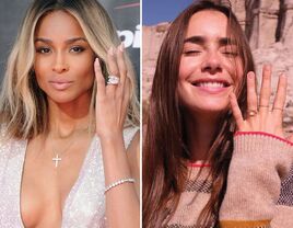 Ciara's engagement ring; Lily Collins' engagement ring