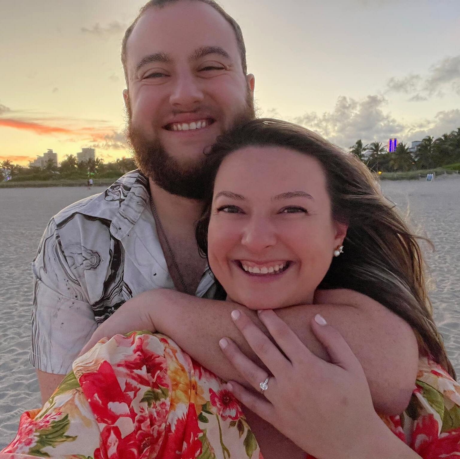 Luke proposed in Miami! Amanda said YES!