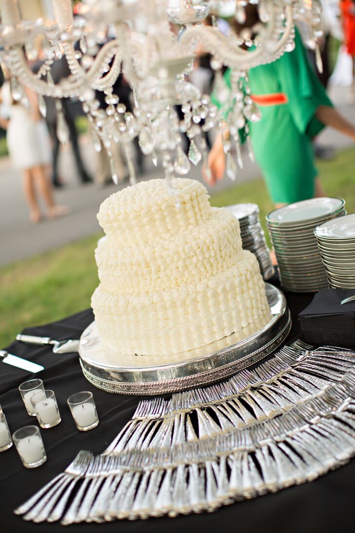 Three Tier White Buttercream Wedding Cake