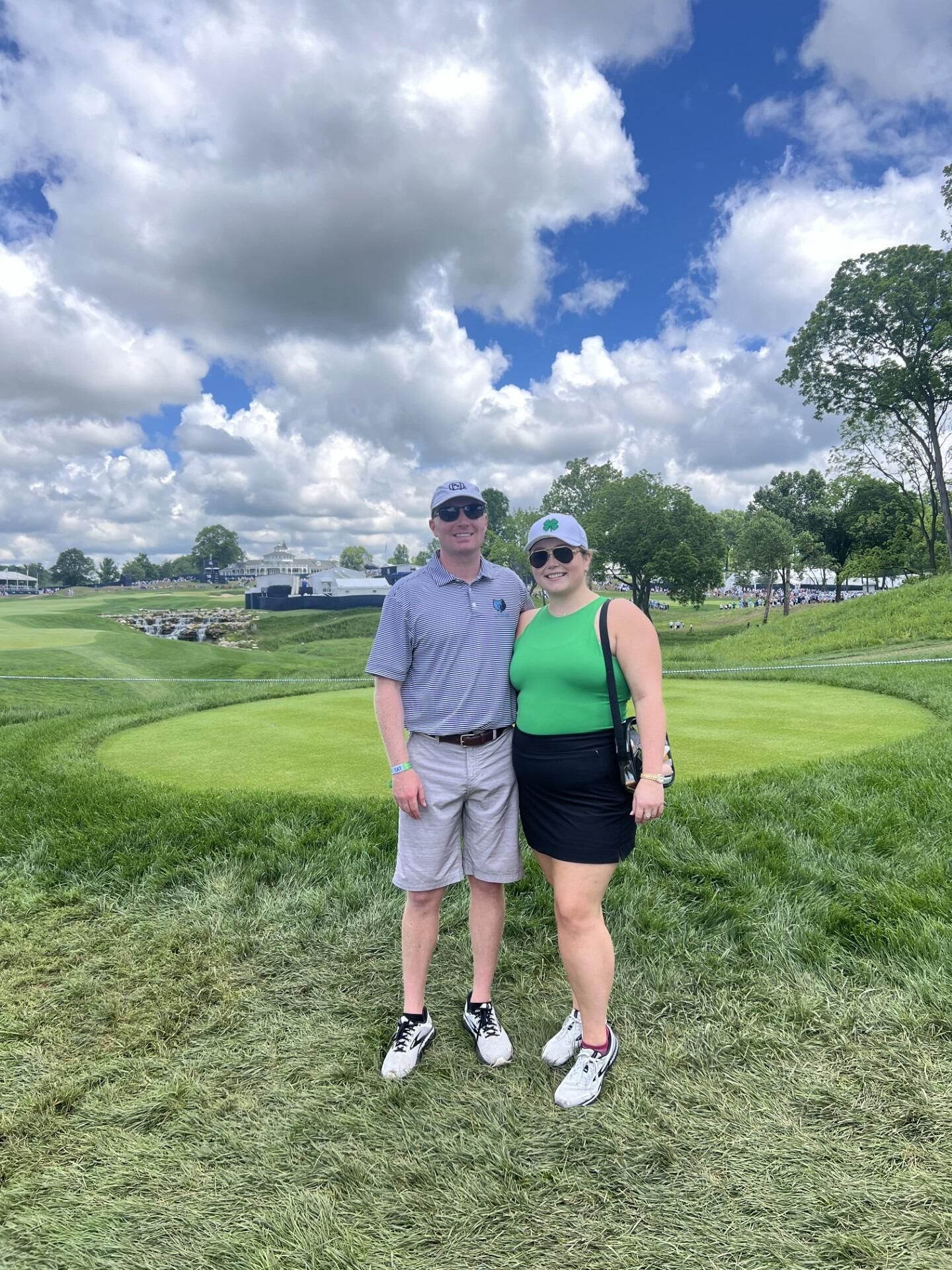 One of Taylor's favorite memories when they first met was on their first date. Towards the end of their dinner, Will said he had something very important to tell Taylor. She had no clue what he could possibly say, considering she had only known him for 2 days. He continues to share that he golfs... a lot... & worried that it would affect their relationship. Taylor was releived to hear that is all he had to say. With her casusal response & sharing that he will get along just fine with her family, Will knew he had found the one. They even attended the PGA Golf tournament at the Valhalla Golf Club last year. 