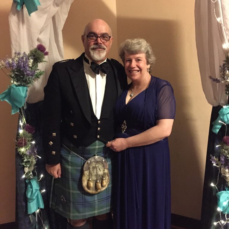 All dressed up for Scottish Ball 