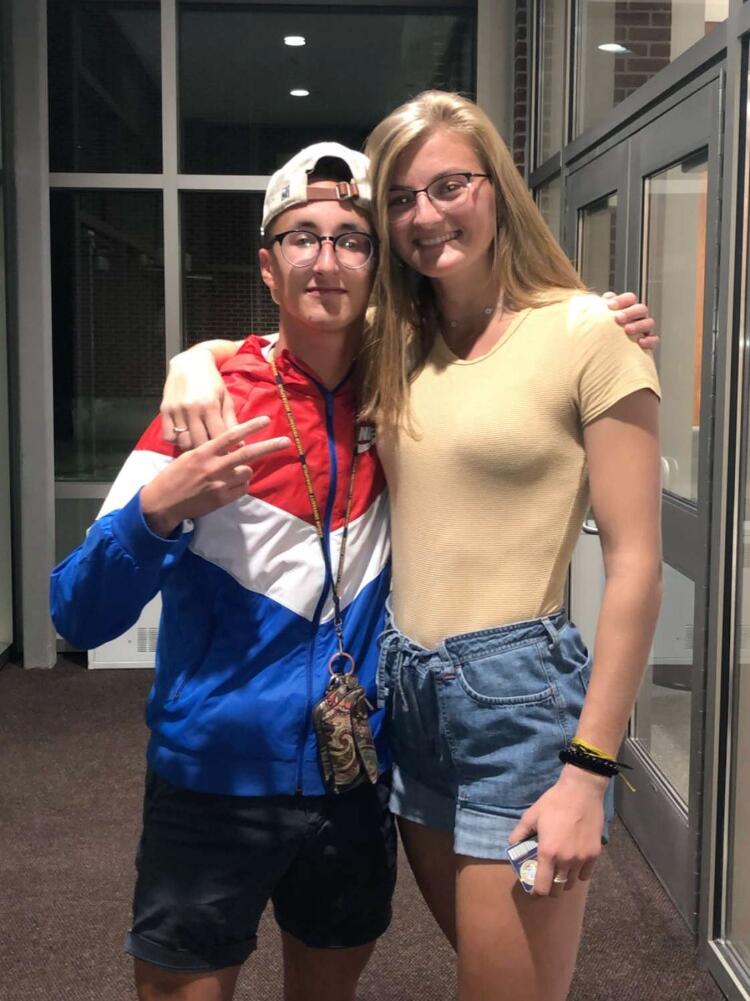 Ahhh the beginning of the friend zone. This is Michaela and Sam's very first picture together. 