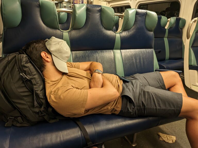 First time falling asleep on the LIRR