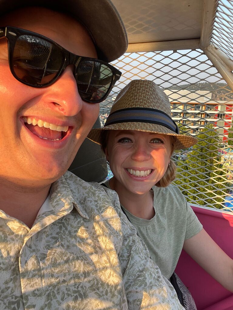 Peach Fest in Penticton. Love the rides but they make Maddie easily sick!