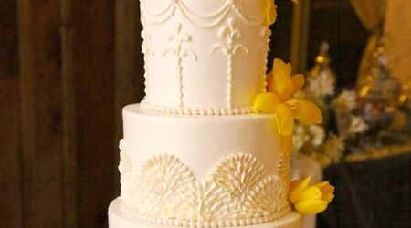 Wedding Cake Glitter Drip Rose Gold Bakery Classic Round Sticker