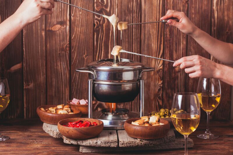 Fondue outdoor winter birthday party ideas