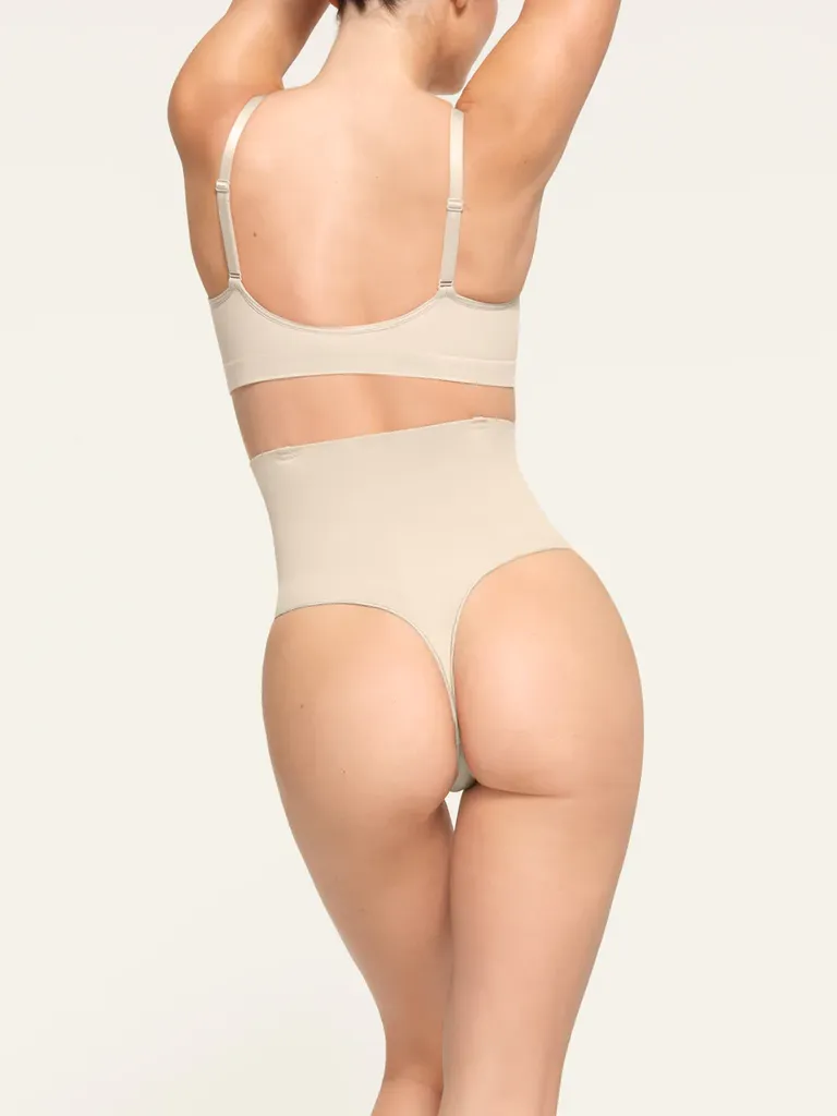 Full Body Shaper for Wedding Evening Dress Sexy Thong Backless Bodysuit  Tummy Control Shapewear with Built-in Bra (Color : White, Size : X-Large)