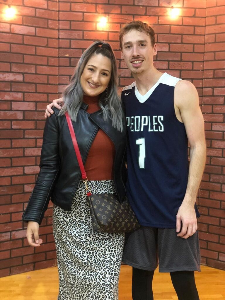 Their first photo together
