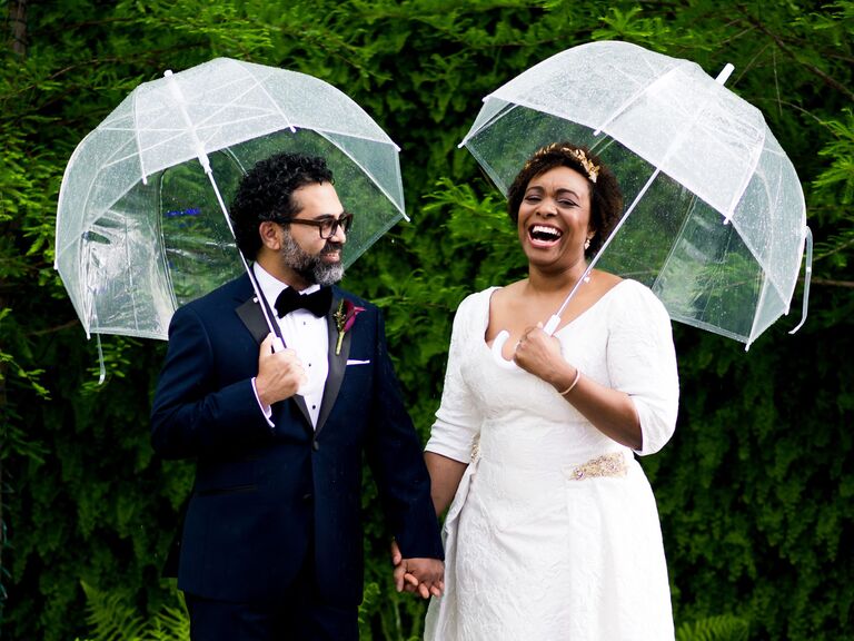 wedding day umbrellas