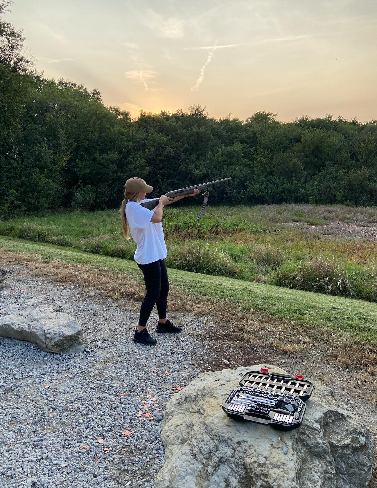 More Adventures - A couple of months into dating, Chris took me on a clay shooting date, and we had a blast! Although I'm not sure if my aim was good enough to qualify me for hunting trip with him.... jury is still out. 