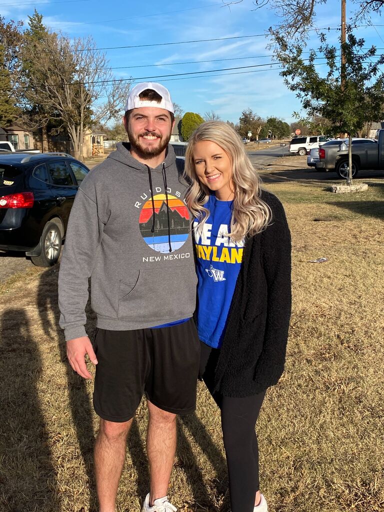 Long distance was not our favorite thing...but I FINALLY got to come watch Trace play football at Wayland!!