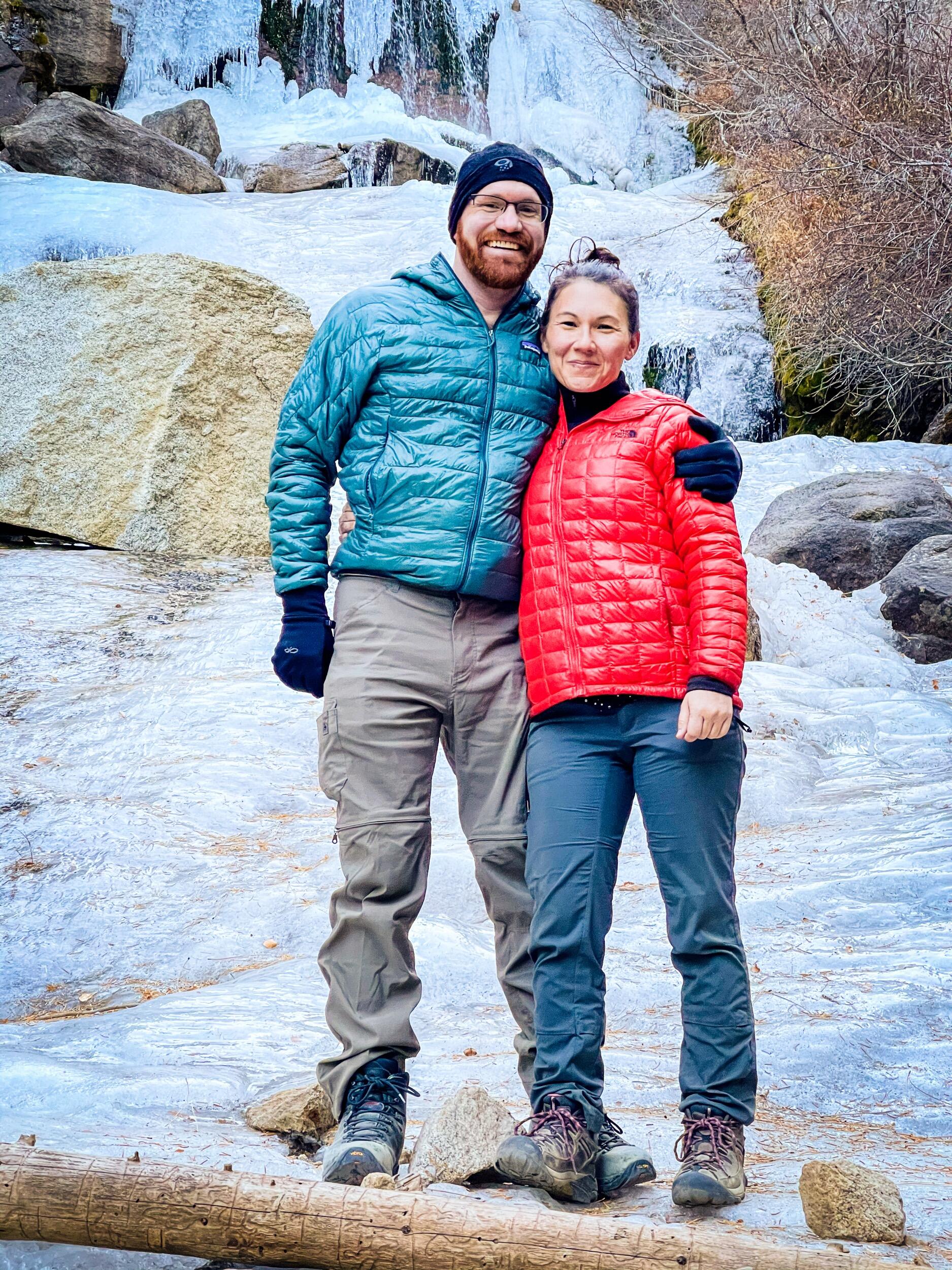 Mt. Whitney Trailhead frozen waterfall